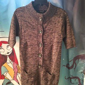 Vintage The Limited short sleeve cardigan sweater with large buttons & pockets-M